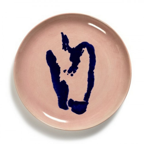 Assiette plate rond delicious pink poivron noir grès émaillé Ø 22,5 cm Feast By Ottolenghi Serax