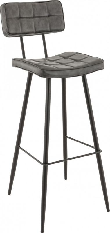 Tabouret de bar gris anthracite 92x37x50 cm Maurice