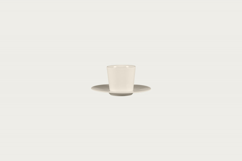 Sous tasse à espresso rond ivoire porcelaine Ø 13 cm Fedra Rak