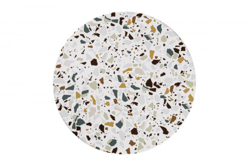 Assiette coupe plate rond multicolore porcelaine Ø 18,7 cm Kerrazzo Rak