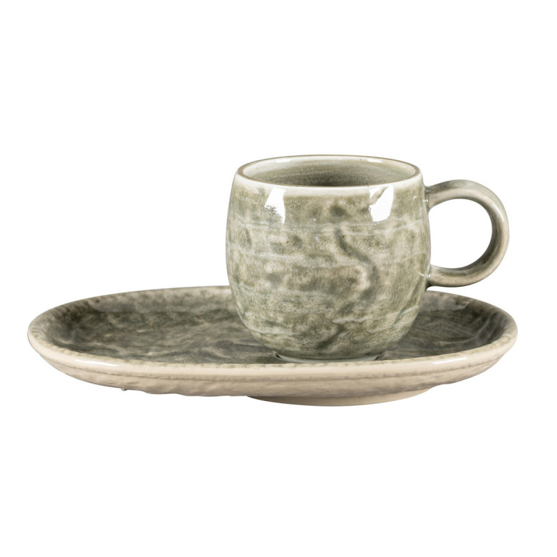 Tasse à espresso Sage porcelaine vitrifiée 10 cl Ø 6 cm Krush Rak