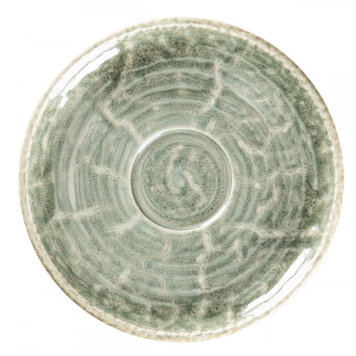 Sous-tasse à expresso rond Sage porcelaine vitrifiée Ø 17 cm Krush Rak