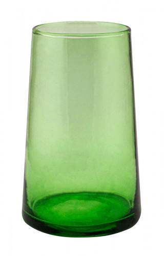 Gobelet forme haute vert en verre recyclé Ø 6 cm 11 cm Lily Pro.mundi