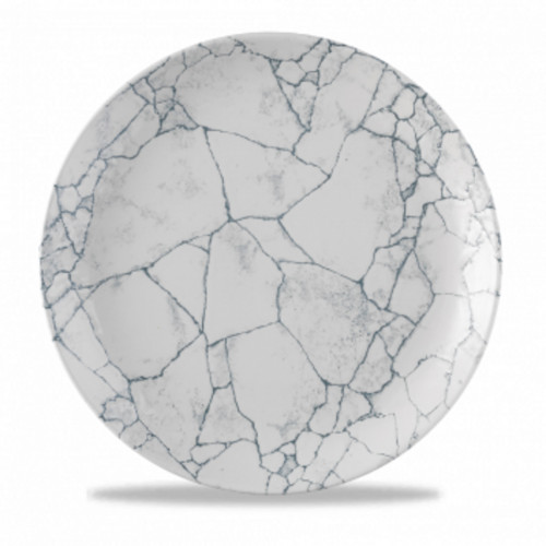 Assiette coupe plate rond pearl grey porcelaine vitrifiée Ø 28,8 cm Kintsugi Churchill