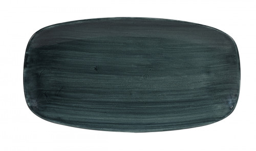Assiette plate rectangulaire Rustic Teal porcelaine vitrifiée 35,5x18,9 cm Stonecast Patina Churchill