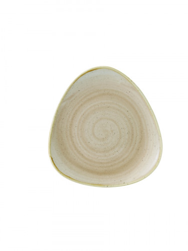 Assiette plate triangulaire Nutmeg Cream porcelaine vitrifiée 19,2 cm Stonecast Churchill