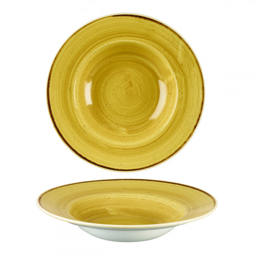 Assiette creuse rond Mustard porcelaine vitrifiée Ø 28 cm Stonecast Churchill