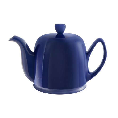 Théière avec couvercle bleu en porcelaine Salam Degrenne