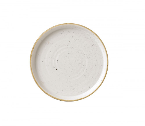 Assiette à bord droit rond barley white porcelaine vitrifiée Ø 16 cm Stonecast Churchill