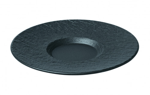 Sous tasse rond noir en porcelaine Ø 15,5 cm 2 cm The Rock Villeroy & Boch