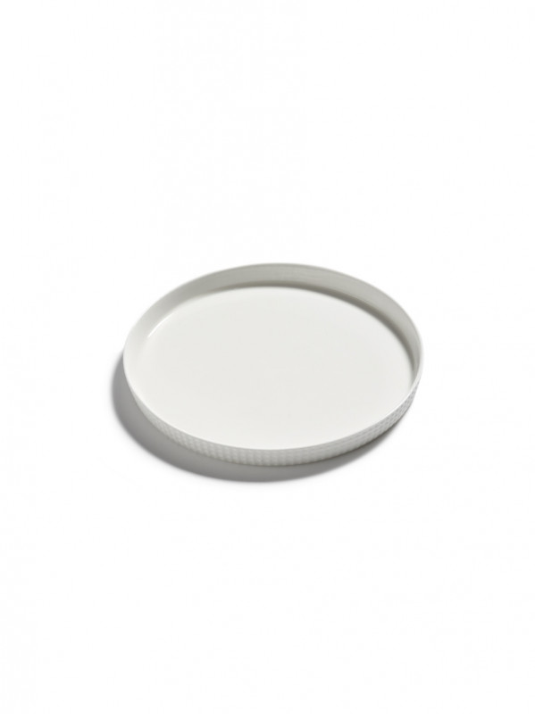 Assiette coupe plate rond blanc porcelaine Ø 20 cm Nido Serax