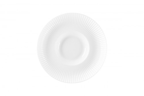 Assiette creuse gourmet rond blanc porcelaine bone china Ø 29 cm Spectra Rak