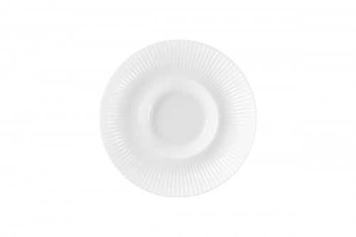Assiette creuse gourmet rond blanc porcelaine bone china Ø 26,2 cm Spectra Rak