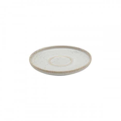 Sous tasse expresso rond beige grès émaillé Ø 12 cm Sand Accolade
