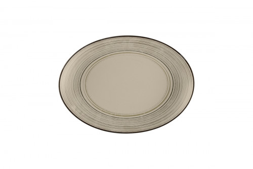 Plat ovale Argila Décor Larissa porcelaine 32 cm Earth Rak