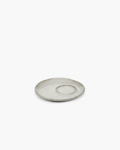 Sous tasse à espresso rond écru grès émaillé 11 cm La Mère Serax