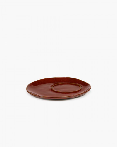 Sous tasse à café rond Venetian red grès émaillé 14,5 cm La Mère Serax