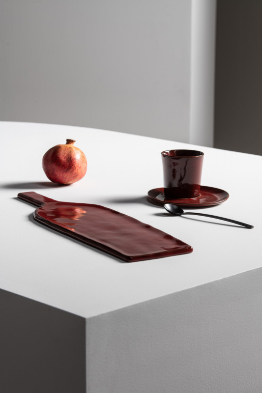 Assiette coupe plate ovale Venetian red grès émaillé Ø 27,5 cm La Mère Serax