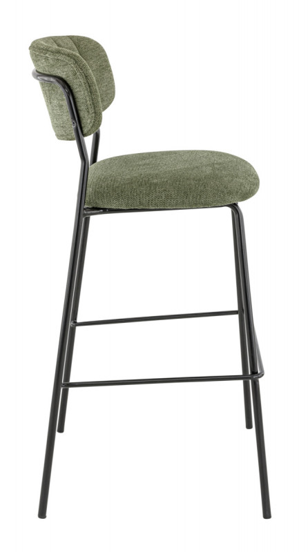 Tabouret de bar d'intérieur vert 108x51x55 cm Auguste