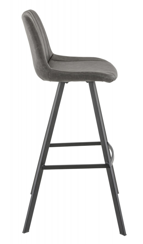 Tabouret de bar d'intérieur gris anthracite 106x46x53 cm Kyle