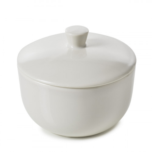 Sucrier rond Blanc albâtre porcelaine culinaire 15 cl Ø 9 cm Madeleine Revol