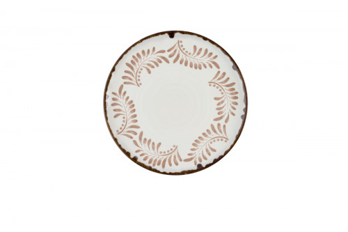 Assiette coupe plate rond terracotta porcelaine vitrifiée Ø 26 cm Harvest Mediterranean Dudson