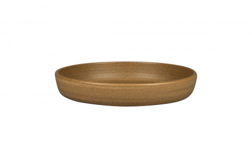 Assiette coupe creuse rond Autumn Brown porcelaine Ø 23,7 cm Selva Rak