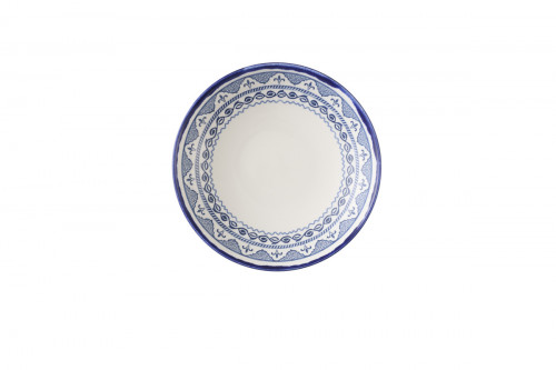 Assiette coupe creuse rond Moresque porcelaine vitrifiée Ø 25 cm Harvest Mediterranean Dudson