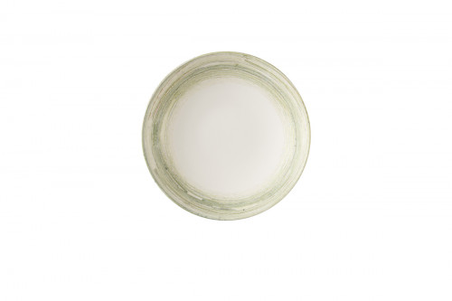Assiette coupe creuse rond vert porcelaine vitrifiée Ø 24,8 cm Elements Churchill