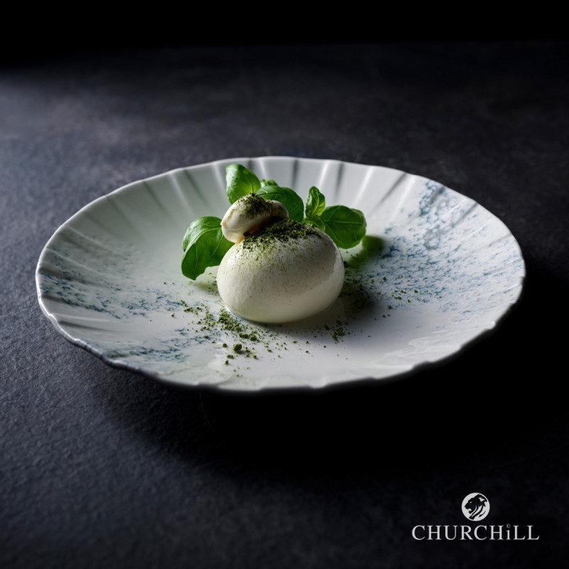 Assiette coupe plate porcelaine vitrifiée Ø 27 cm Smoke Churchill