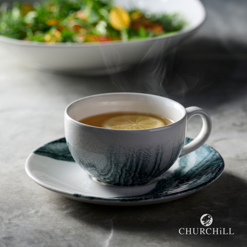 Tasse à cappuccino / thé rond Black porcelaine vitrifiée 22 cl Ø 9,5 cm Tide Churchill