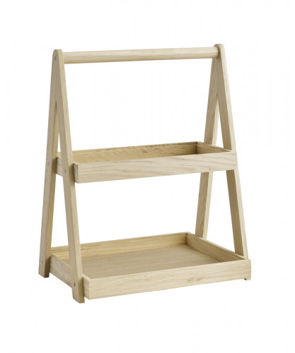 étagère 2 niveaux GN1/2 et 1/3 en chêne 35x26,5x44,5 cm Valo Aps