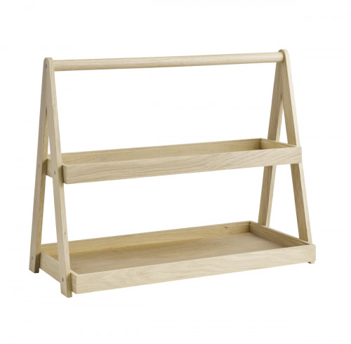 étagère 2 niveaux GN1/2 et 2/4 en chêne 55,5x26,5x44,5 cm Valo Aps