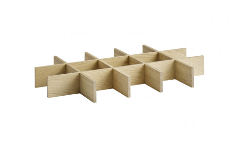 Insert pour caisse GN1/1 avec 15 compartiments chêne 50,5x30x6 cm Valo Aps