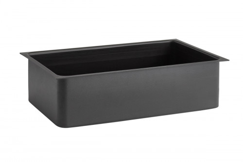 Bac GN1/1 polystyrène (ps) noir 51,5x31x14 cm Valo Aps
