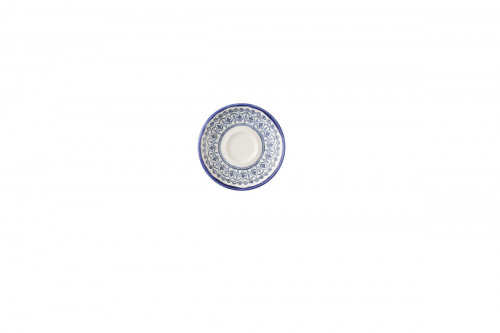 Sous tasse à espresso rond Moresque porcelaine vitrifiée Ø 11,8 cm Harvest Mediterranean Dudson