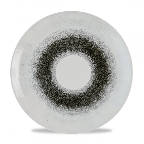 Assiette coupe plate rond Quartz Black porcelaine vitrifiée Ø 26 cm Fusion Churchill