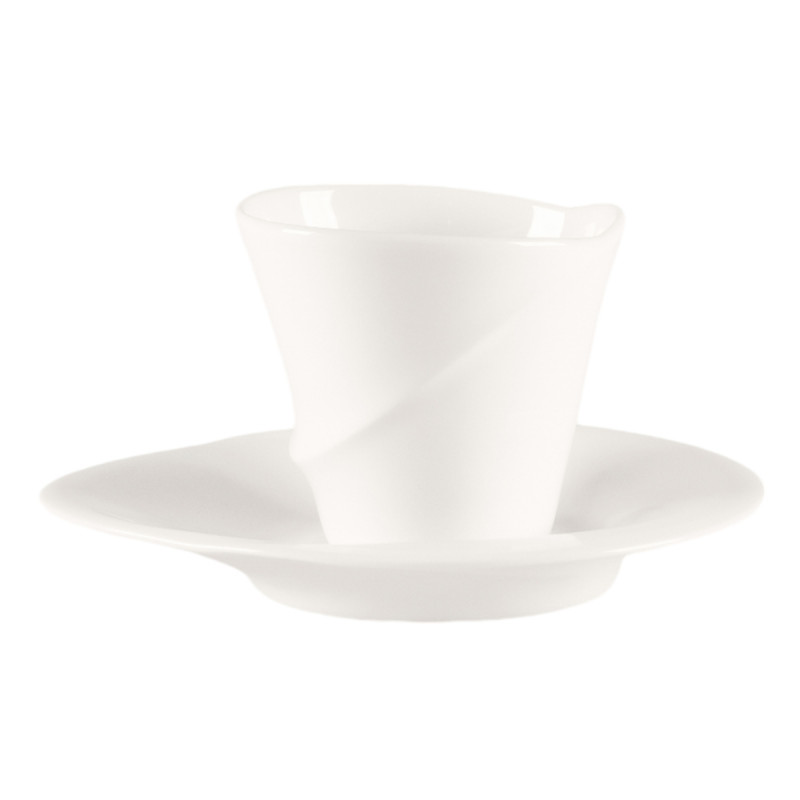 Tasse sans anse rond blanc porcelaine bone china 16,5 cl Ø 8,3 cm Pose Rak