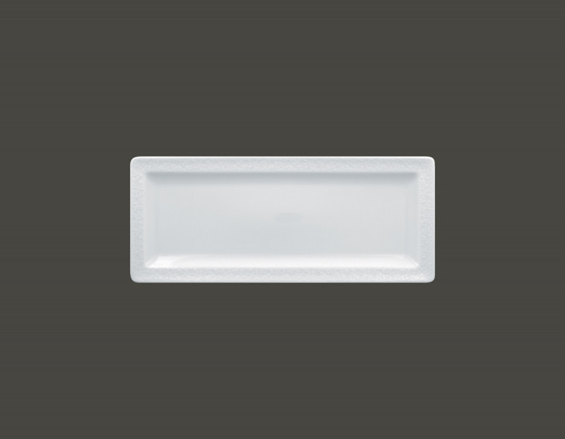 Assiette plate rectangulaire blanc porcelaine 29,1x12,1 cm Charm Rak