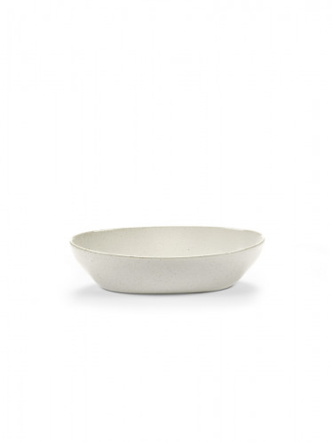 Bol ovale Off White grès émaillé 23 cm Out Of Lines Serax