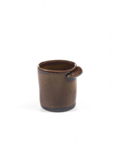 Tasse à expresso ovale ocre grès émaillé 7 cl 5,8 cm Out Of Lines Serax