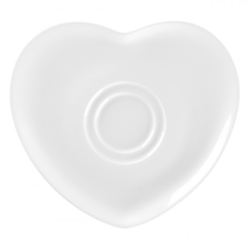 Sous tasse double empreinte blanc porcelaine 16 cm Cliché Rak