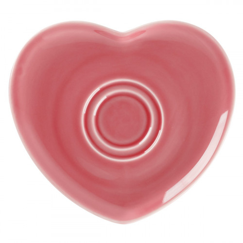 Sous tasse double empreinte rose porcelaine 16 cm Cliché Rak