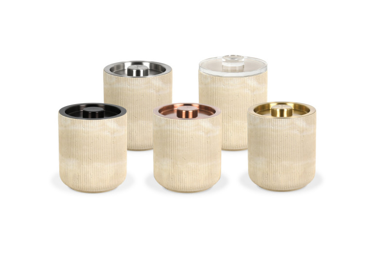 Seau à glace beige Ø 14,6 cm 17,9 cm Casablanca Foh