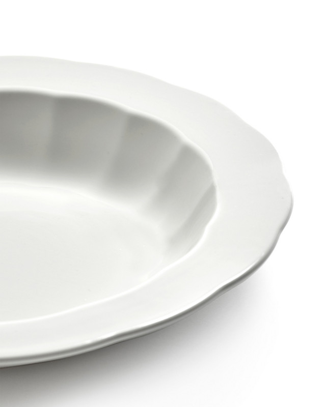 Assiette creuse rond blanc porcelaine Ø 23,7 cm Silhouette Serax