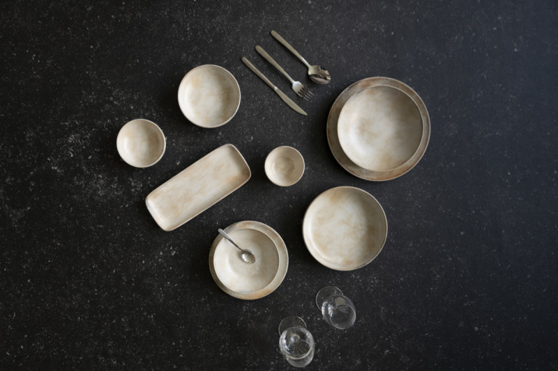 Assiette creuse beige grès émaillé Ø 16 cm Sahara Accolade