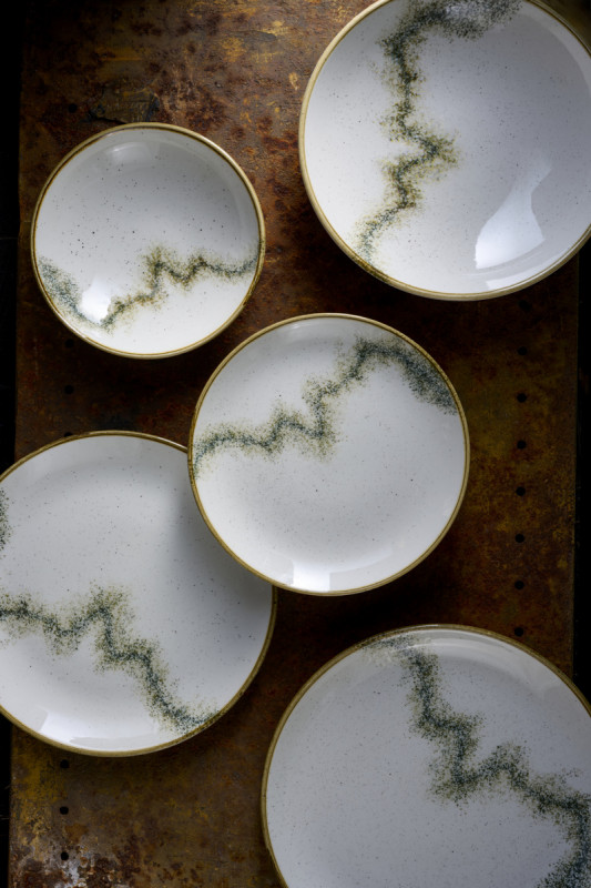 Assiette coupe creuse rond barley white porcelaine vitrifiée Ø 18,2 cm Spice Churchill