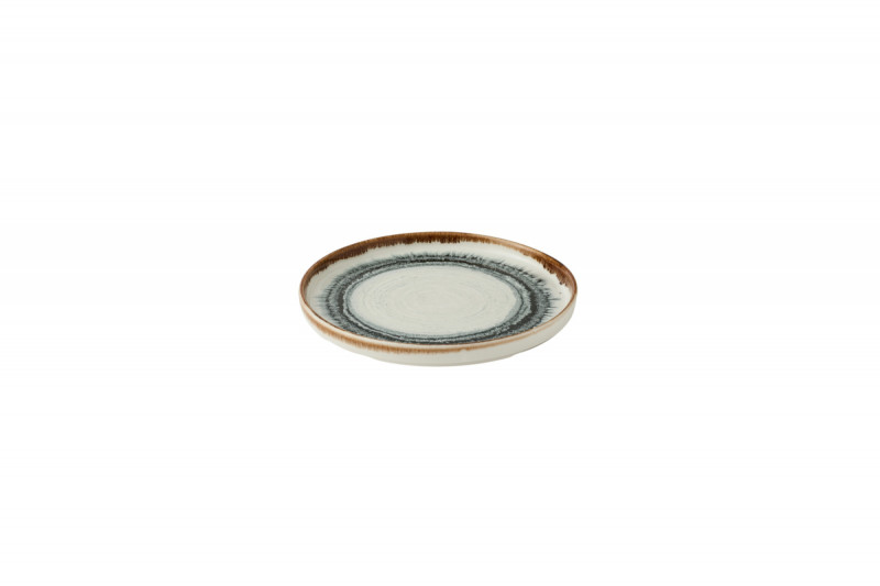 Assiette à bord droit rond Natural porcelaine vitrifiée Ø 21 cm Flare Dudson
