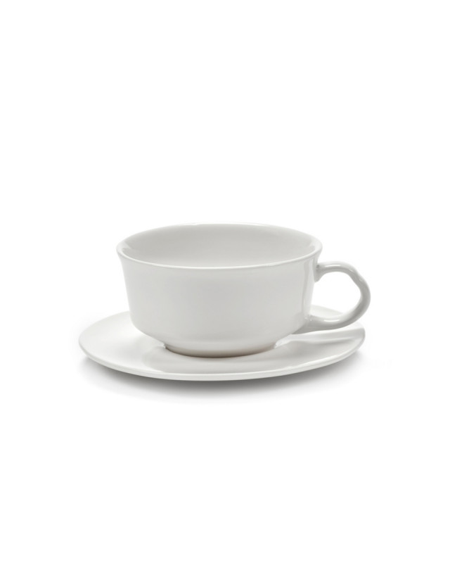 Sous tasse à expresso rond blanc porcelaine Ø 10,3 cm Silhouette Serax