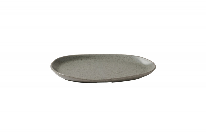 Assiette coupe plate organique peppercorn porcelaine vitrifiée 26x15 cm Stonecast Natural Churchill